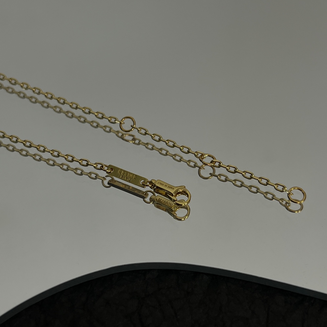 Celine Triomphe Folk Pompons Sautoir In Brass With Gold Finish - PerfectKickZ