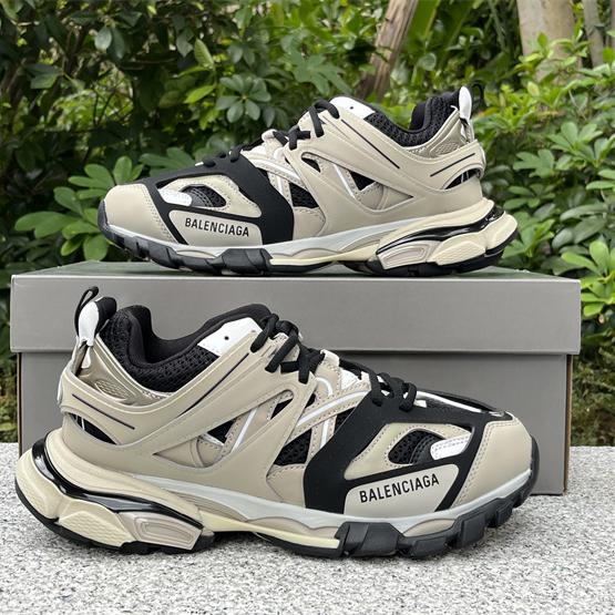 Balenciaga Track Sneaker In Beige And Black Mesh And Nylon - PerfectKickZ