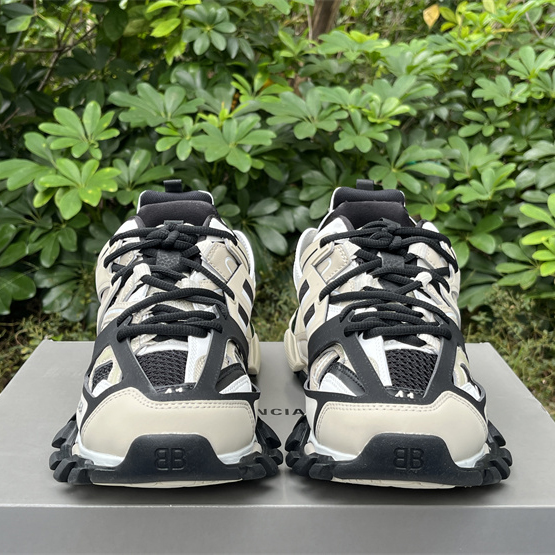 Balenciaga Track Sneaker In Beige And Black Mesh And Nylon - PerfectKickZ