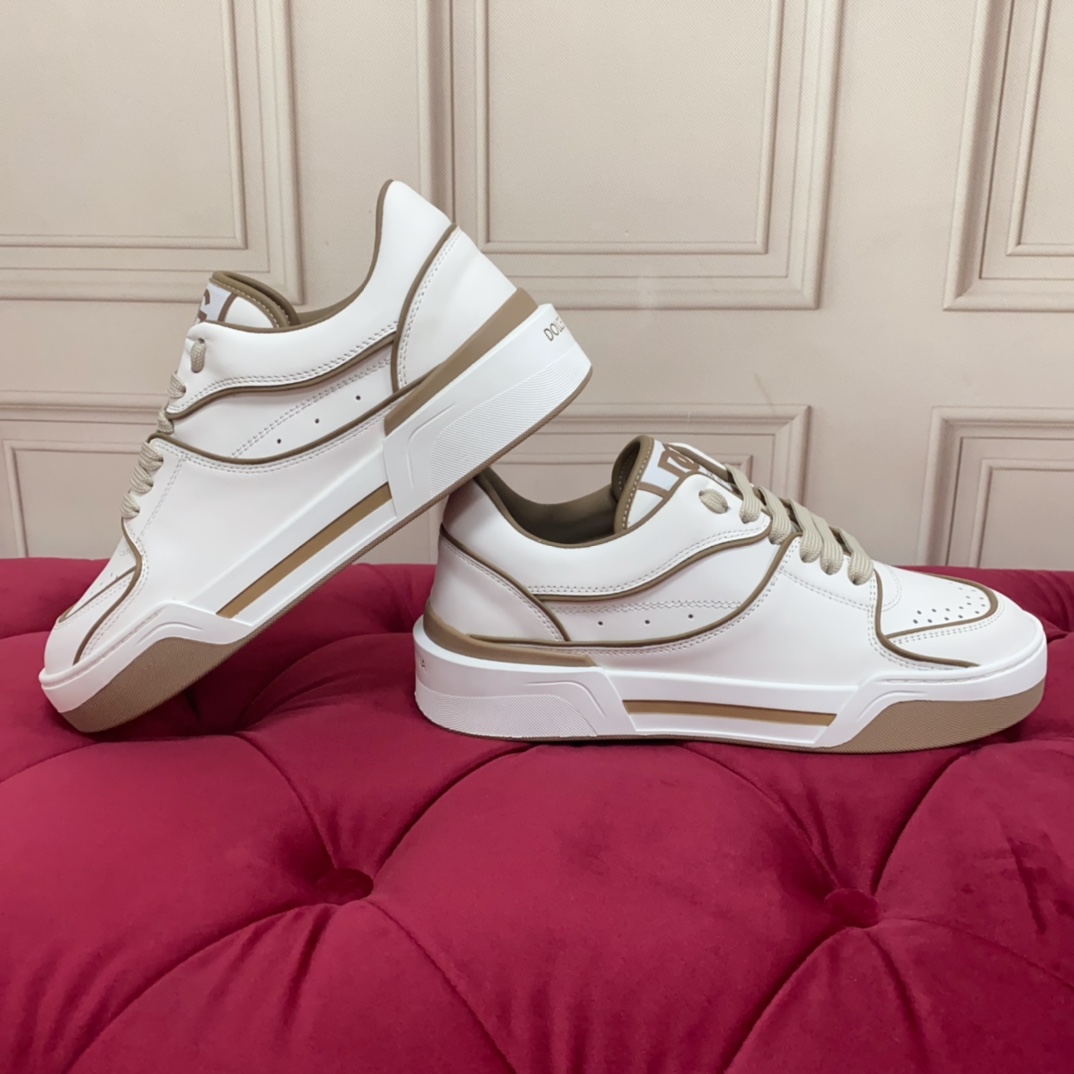 Dolce & Gabbana White New Roma Sneakers - PerfectKickZ