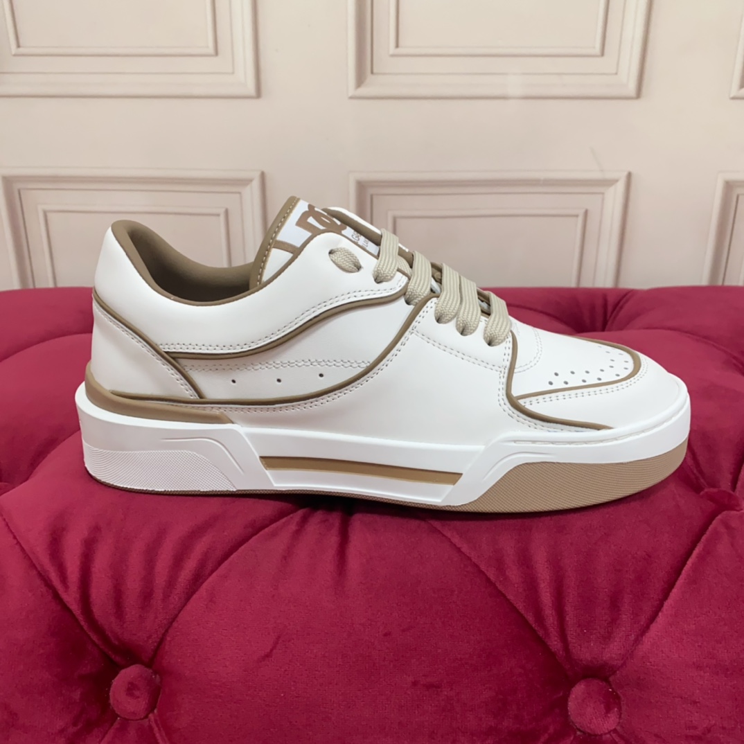 Dolce & Gabbana White New Roma Sneakers - PerfectKickZ