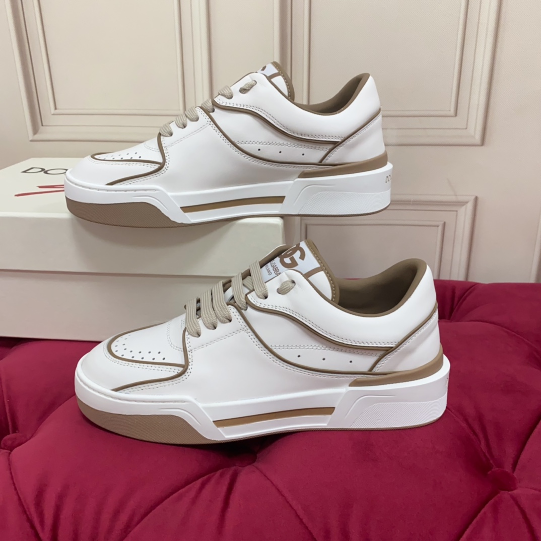 Dolce & Gabbana White New Roma Sneakers - PerfectKickZ