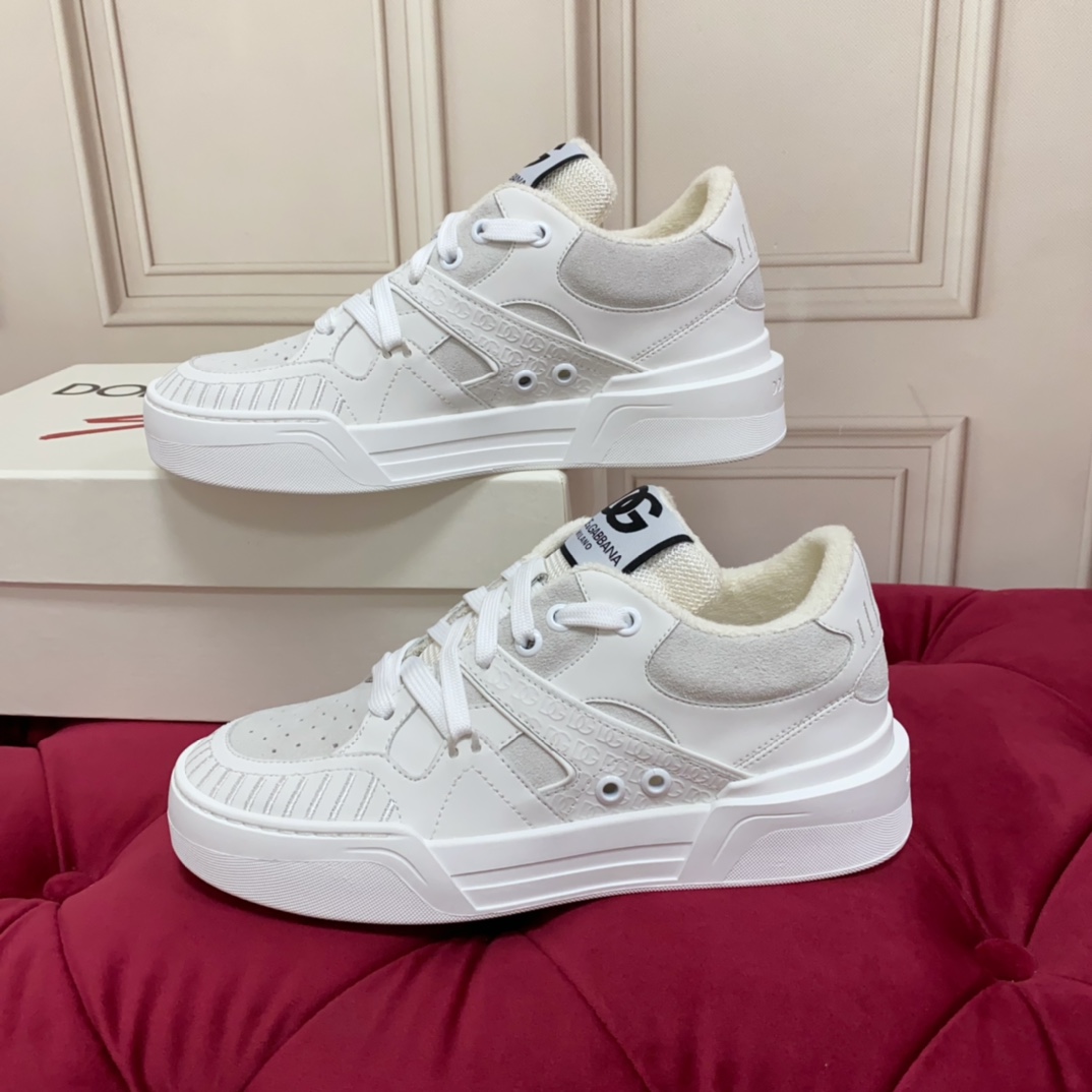 Dolce & Gabbana Mixed-material New Roma Sneakers - PerfectKickZ