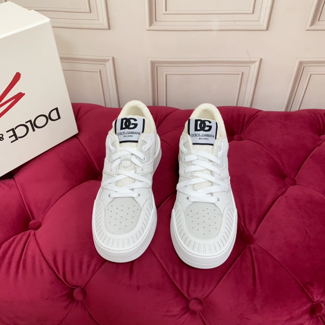 Dolce & Gabbana Mixed-material New Roma Sneakers - 