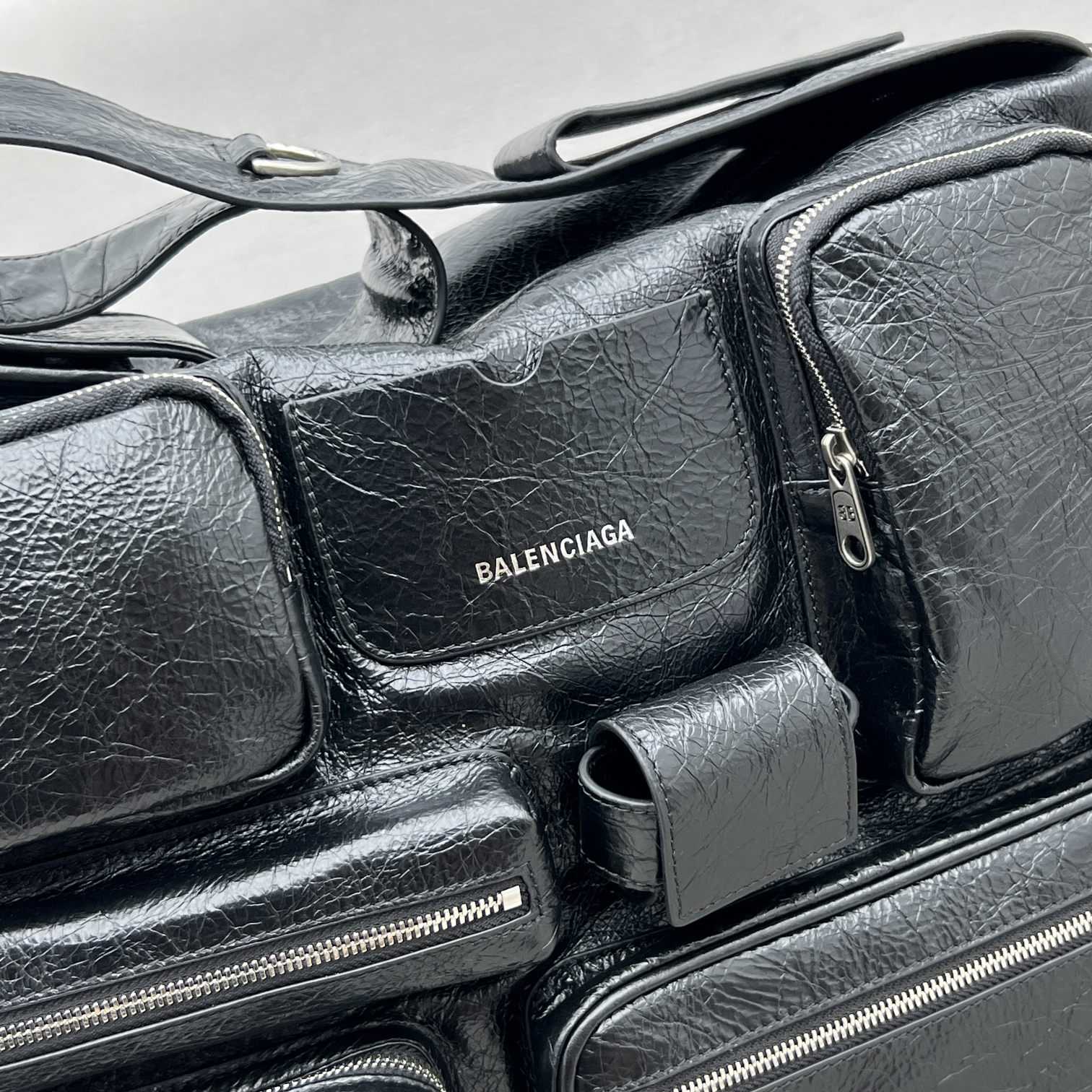 Balenciaga Superbusy Large Sling Bag In Black  - PerfectKickZ