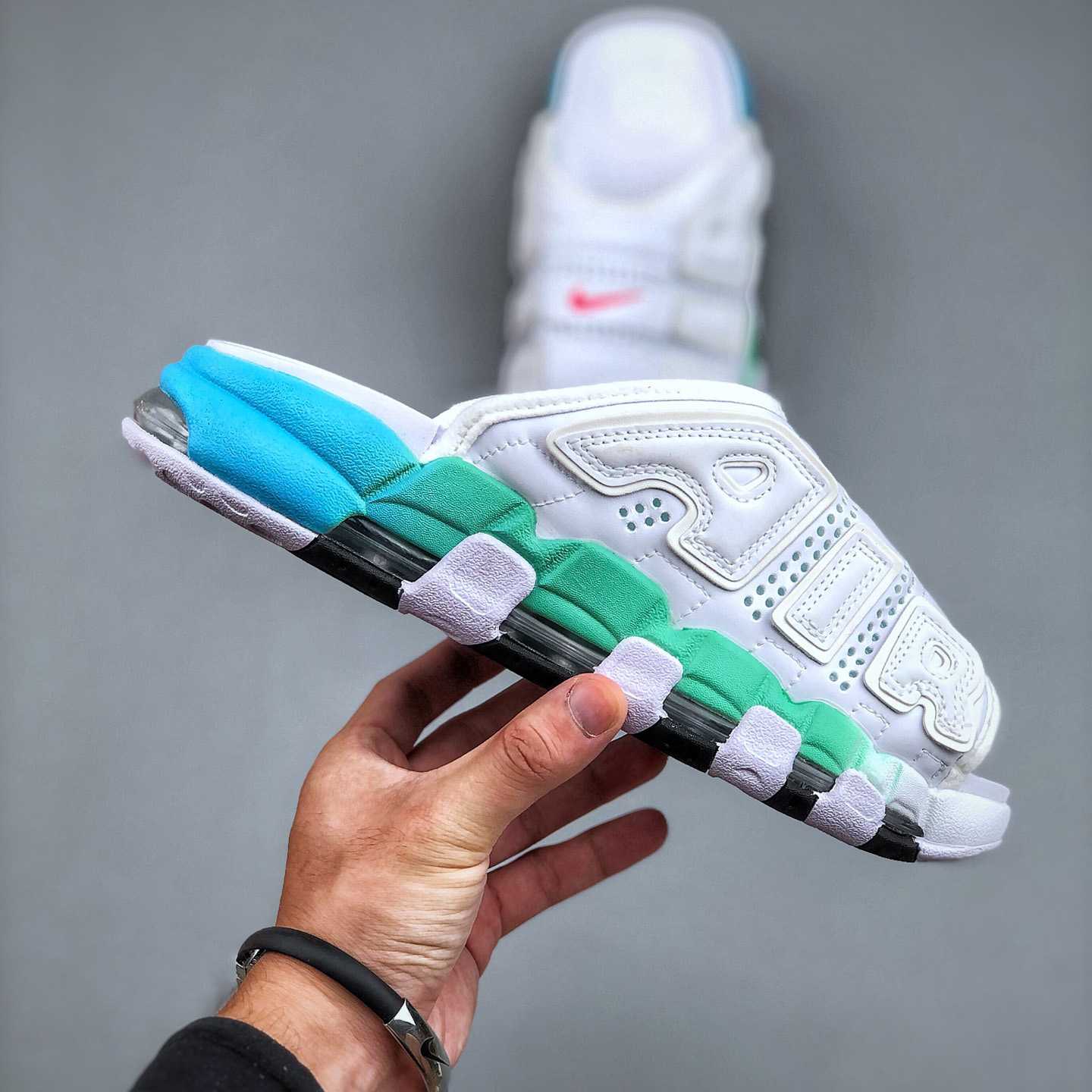 Nike Air More Uptempo Slide   FN3437 161 - PerfectKickZ