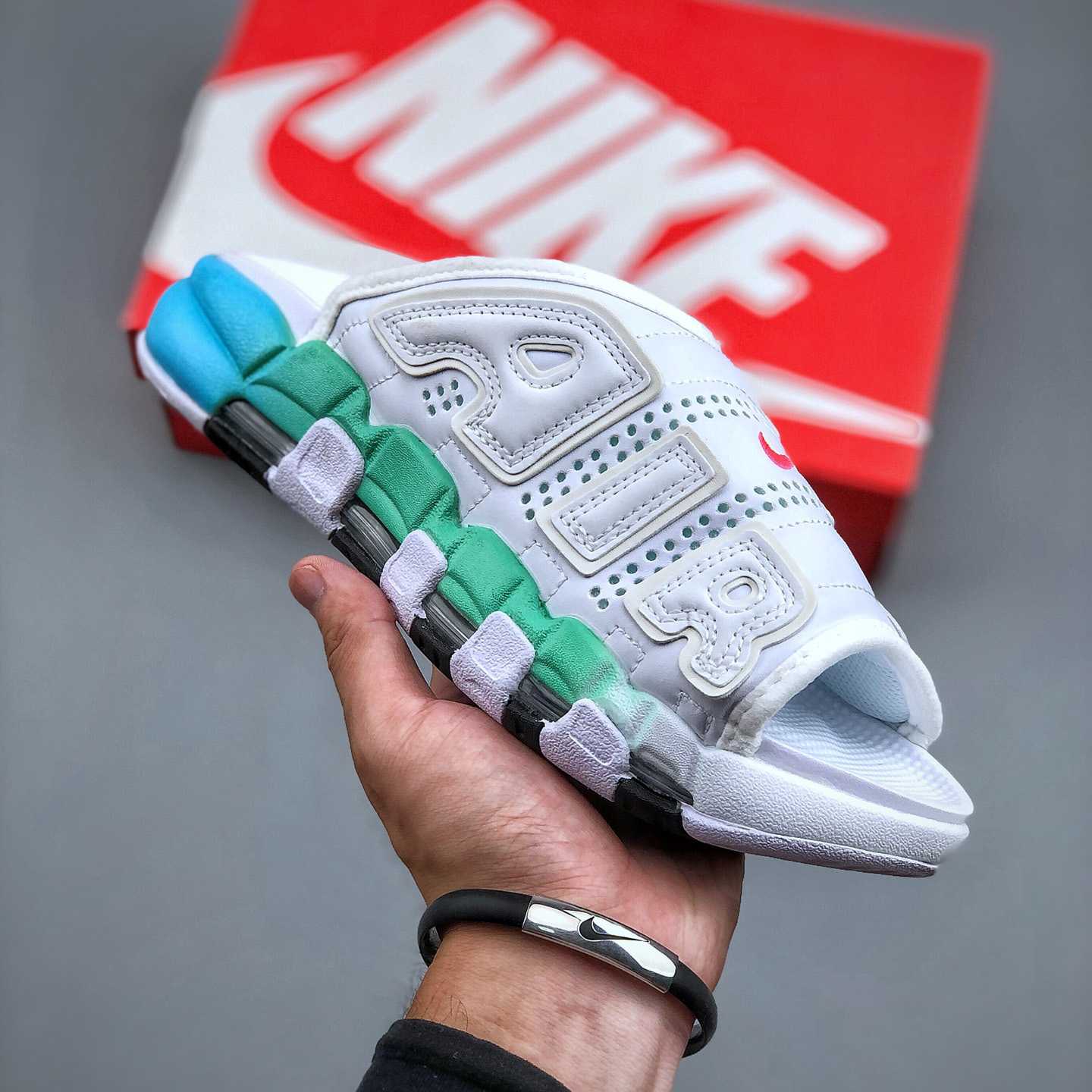 Nike Air More Uptempo Slide   FN3437 161 - PerfectKickZ