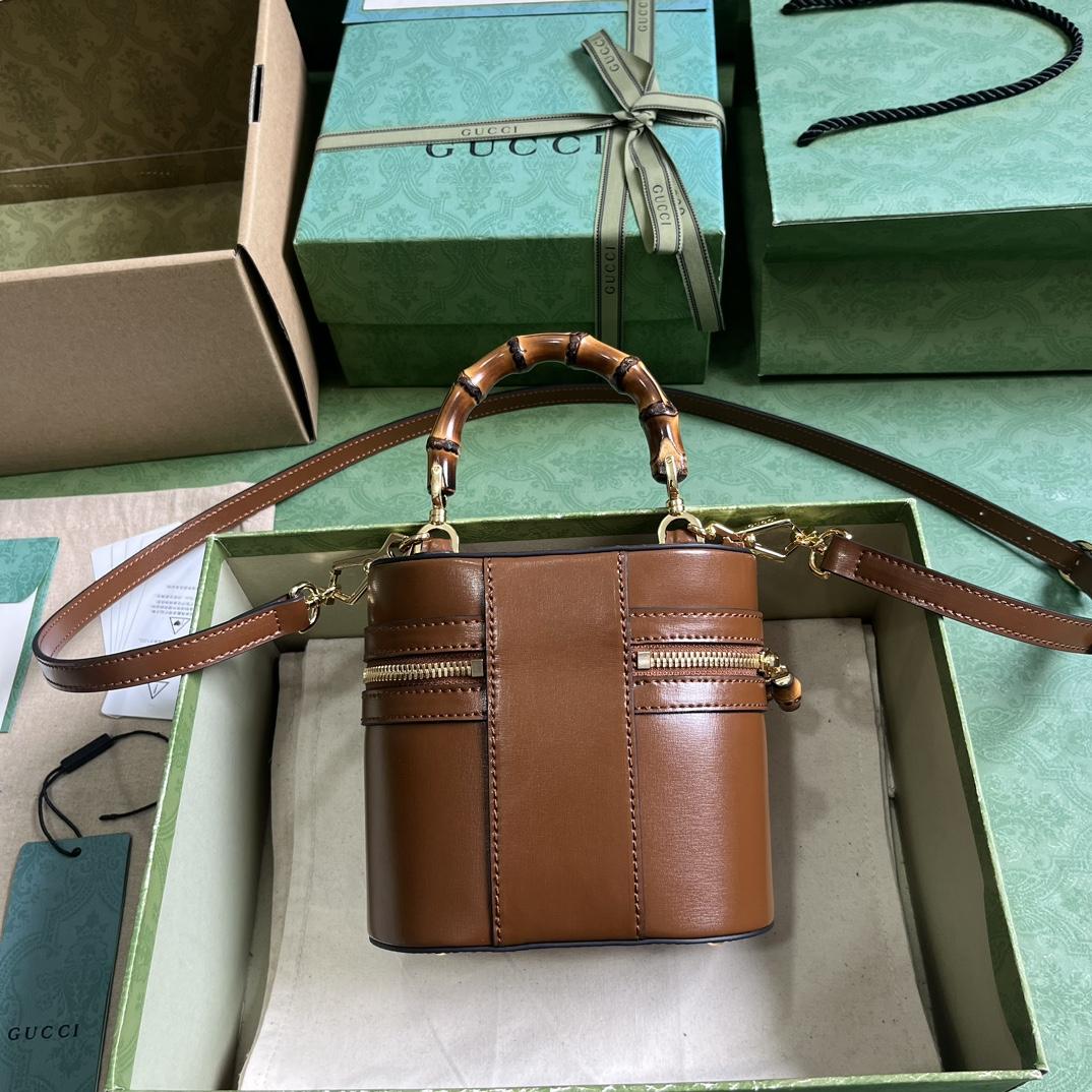 Gucci Mini Bamboo Shoulder Bag (15.5x 13.5x 4cm) - PerfectKickZ