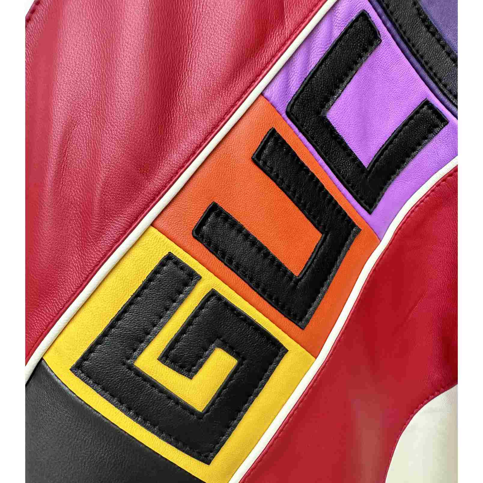 Gucci Leather Bomber Jacket With Gucci Lettering - PerfectKickZ