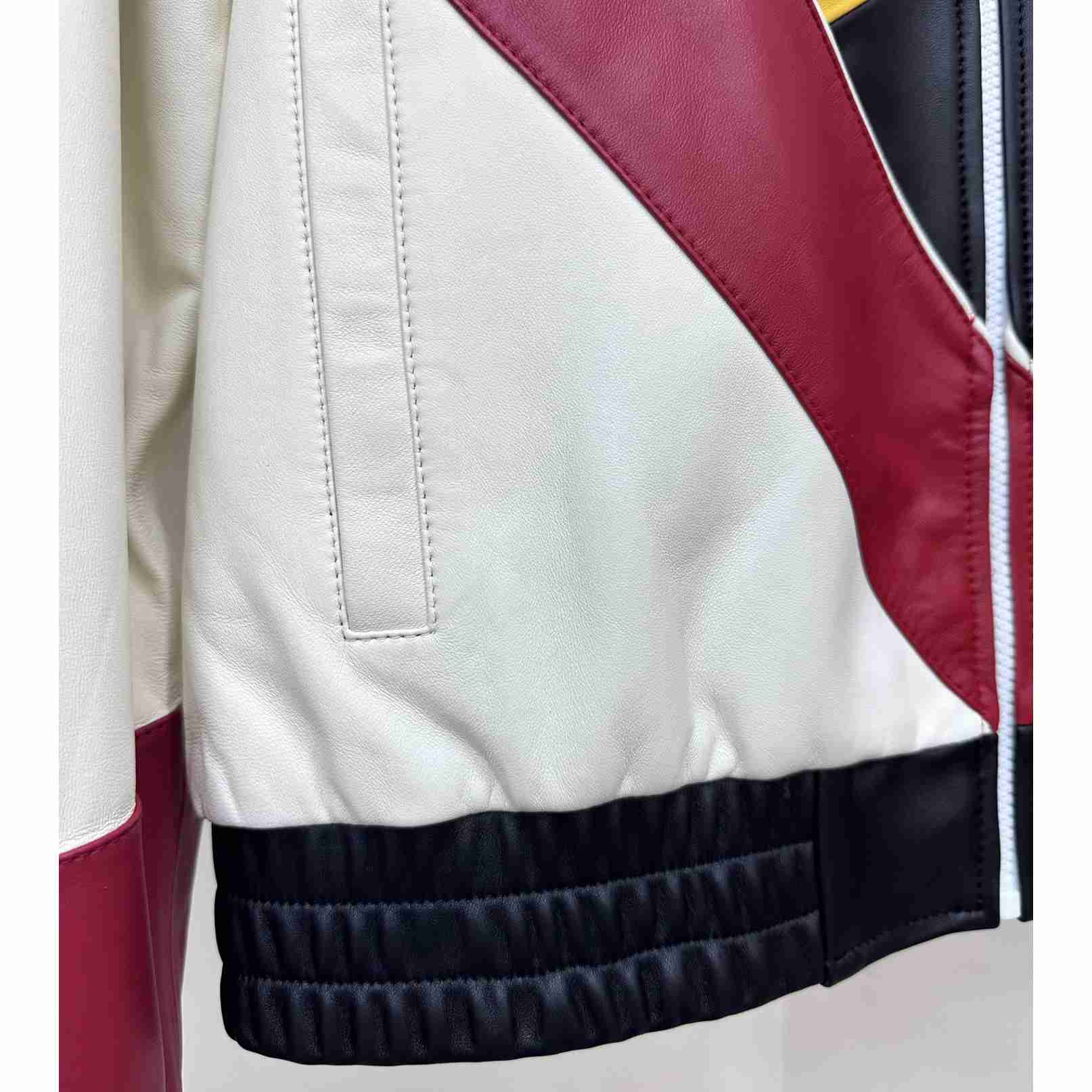 Gucci Leather Bomber Jacket With Gucci Lettering - PerfectKickZ