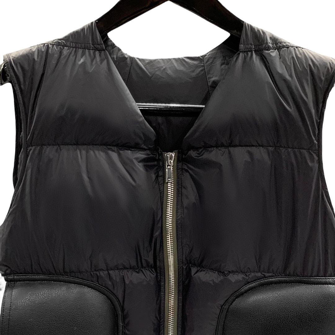 Rick Owens Cargo Sleeveless Puffer Jacket - PerfectKickZ