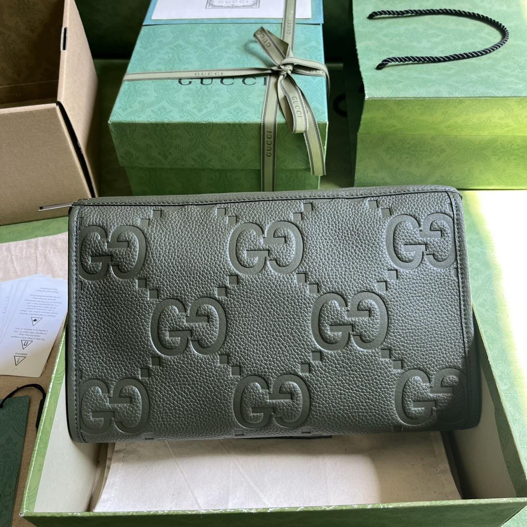 Gucci Jumbo GG Pouch (28.5x 18x 9cm) - 