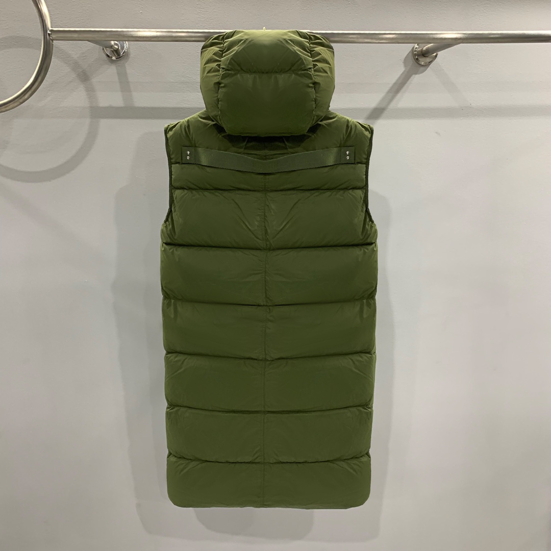 Rick Owens Green Padded Down Vest - 