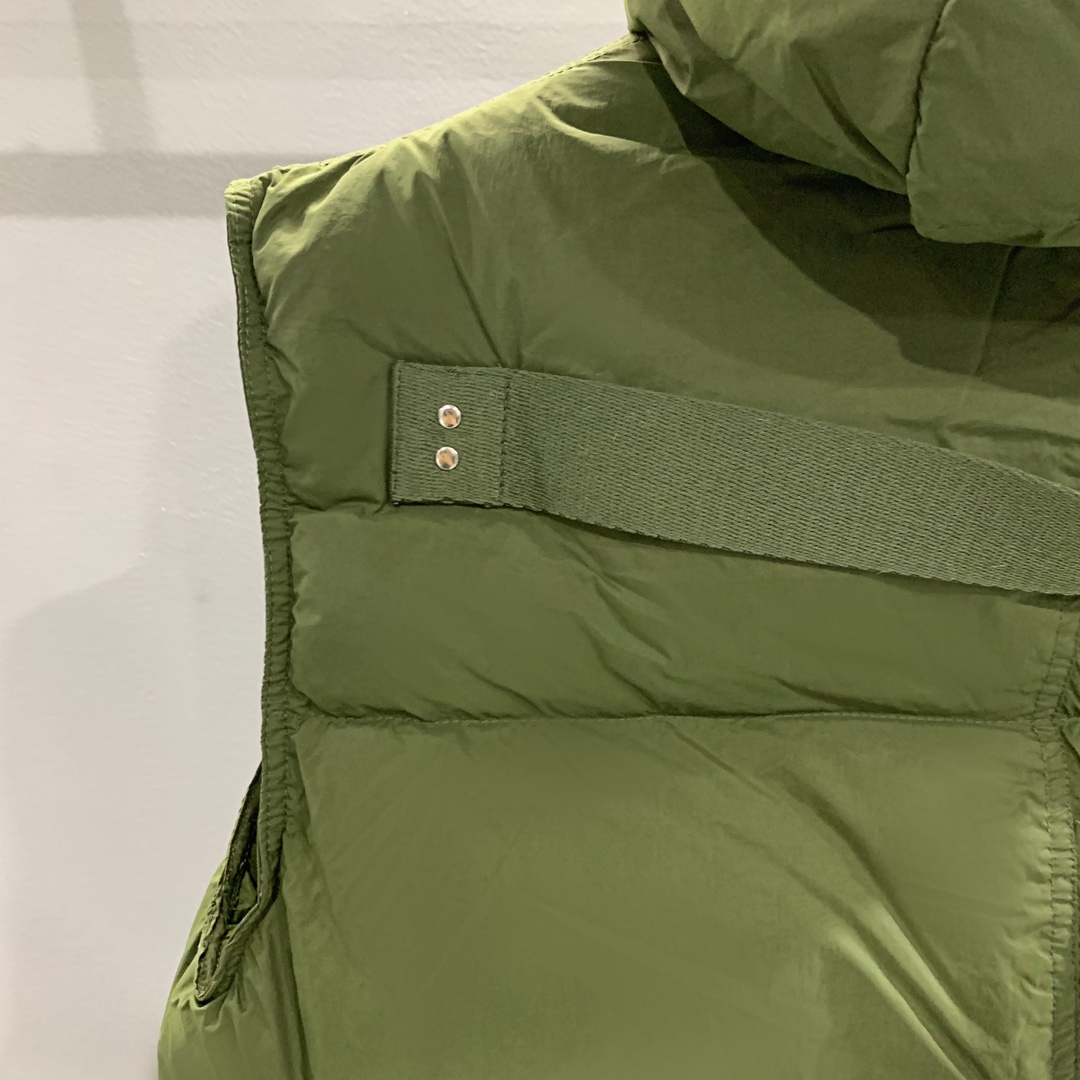 Rick Owens Green Padded Down Vest - 