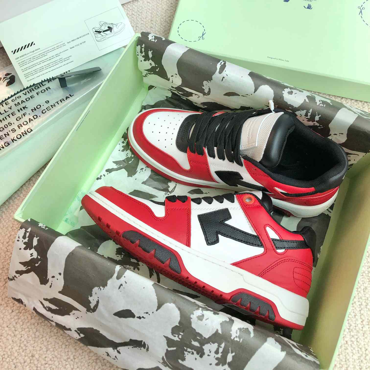 Off White Out Of Office Calf Leather Sneaker - PerfectKickZ