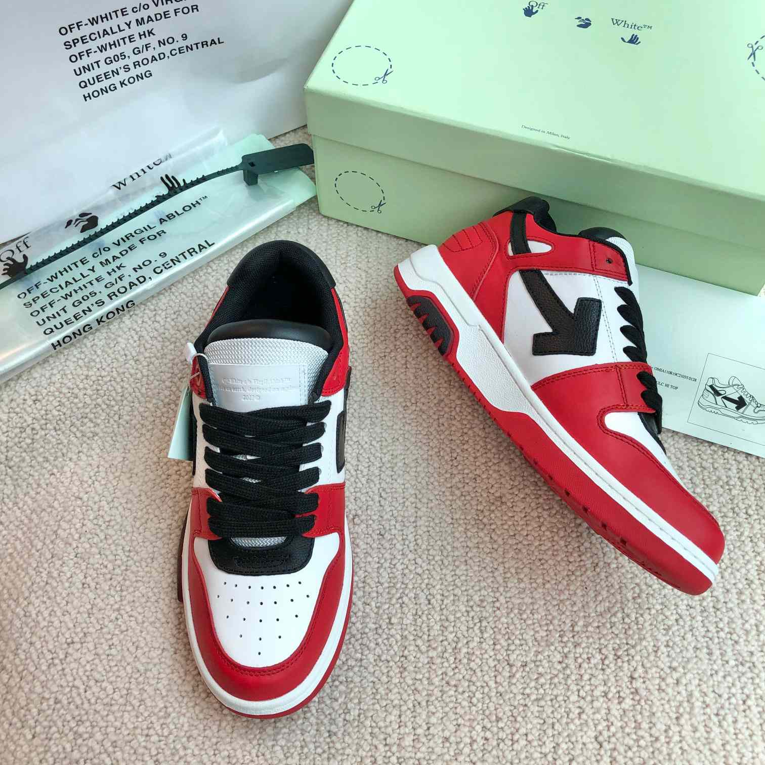 Off White Out Of Office Calf Leather Sneaker - PerfectKickZ