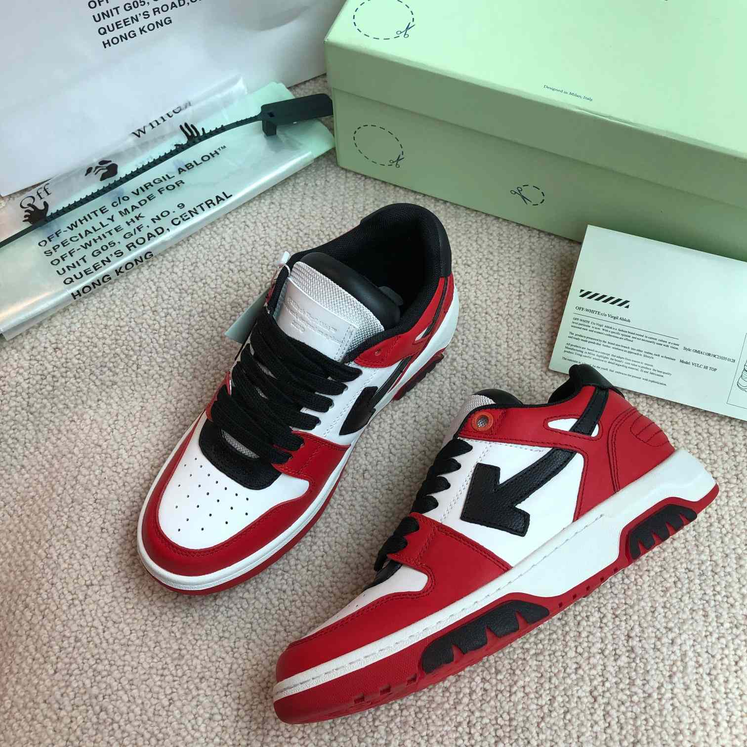 Off White Out Of Office Calf Leather Sneaker - PerfectKickZ