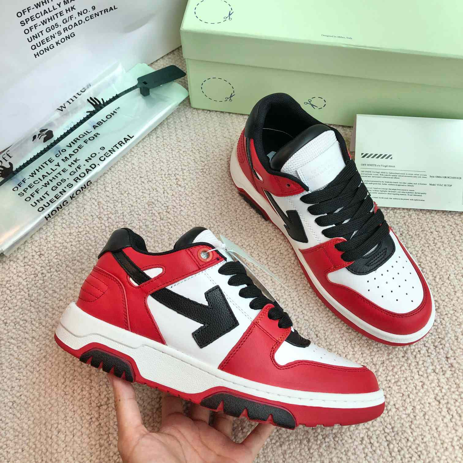 Off White Out Of Office Calf Leather Sneaker - PerfectKickZ