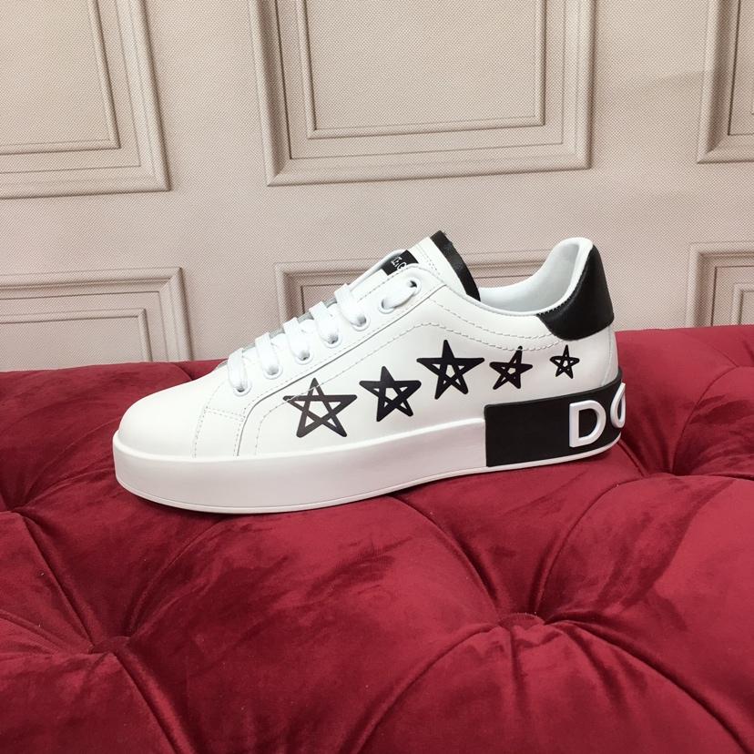 Dolce & Gabbana White Portofino Stars Sneakers - PerfectKickZ