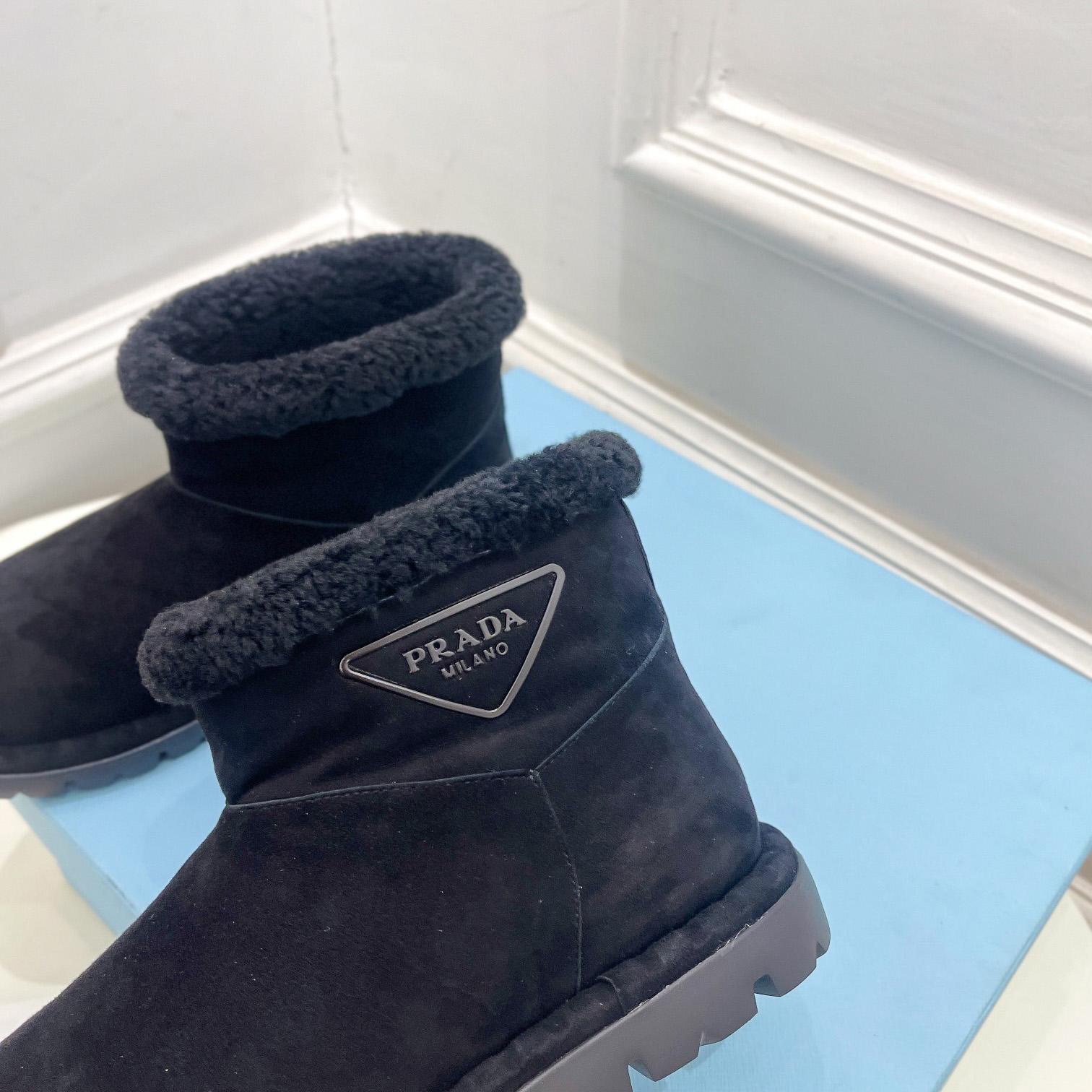 Prada Shearling Booties - 