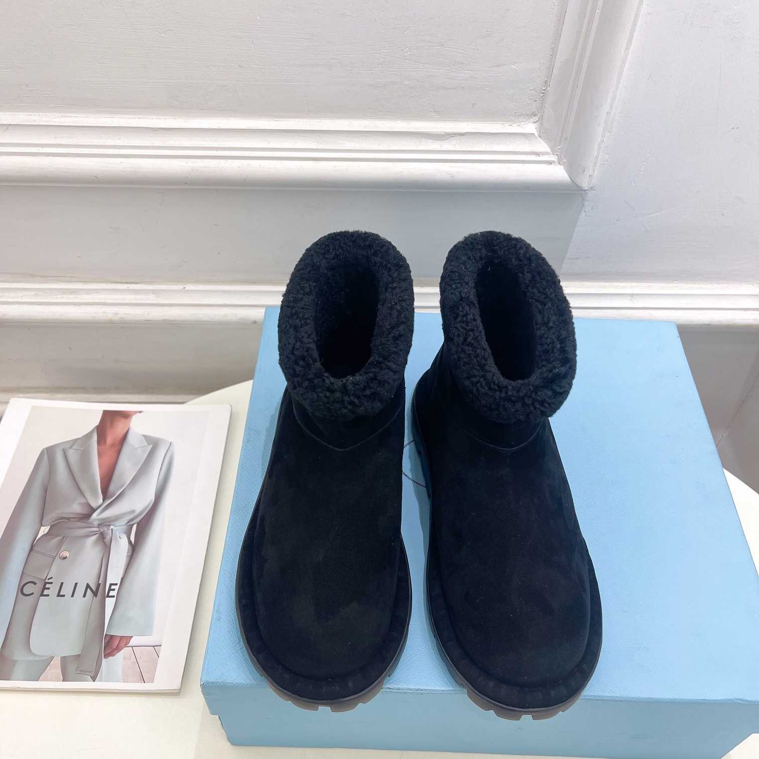 Prada Shearling Booties - 