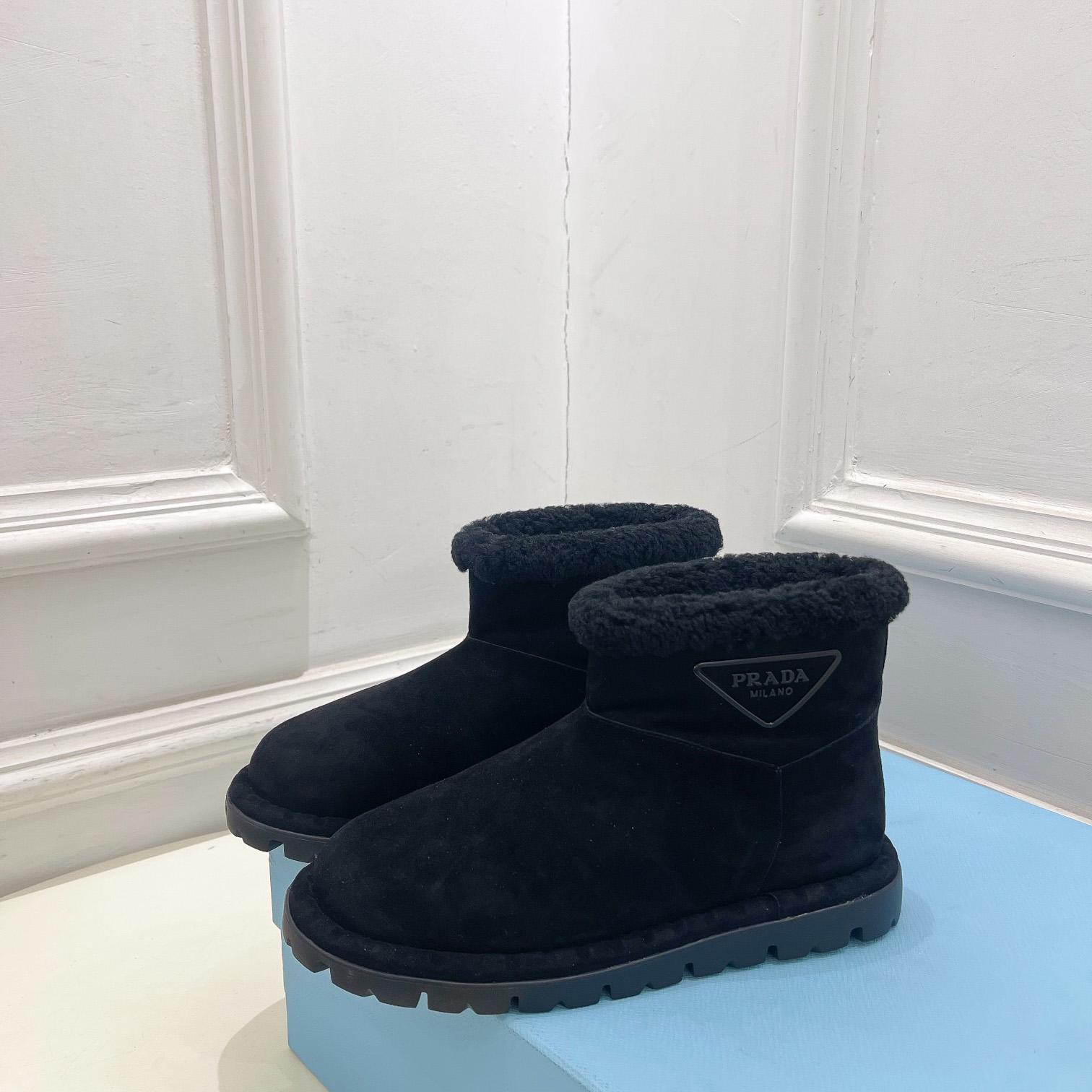 Prada Shearling Booties - 
