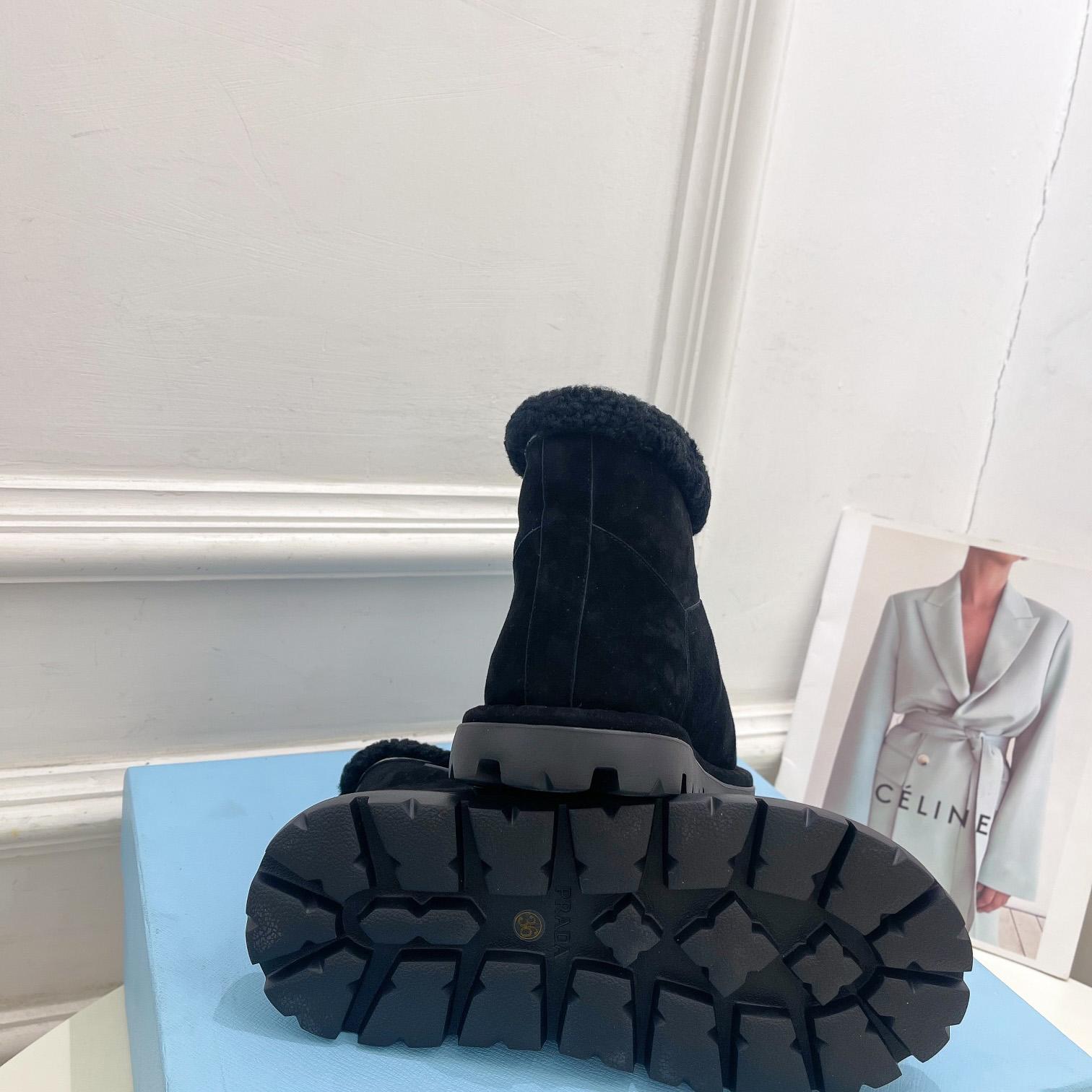 Prada Shearling Booties - 