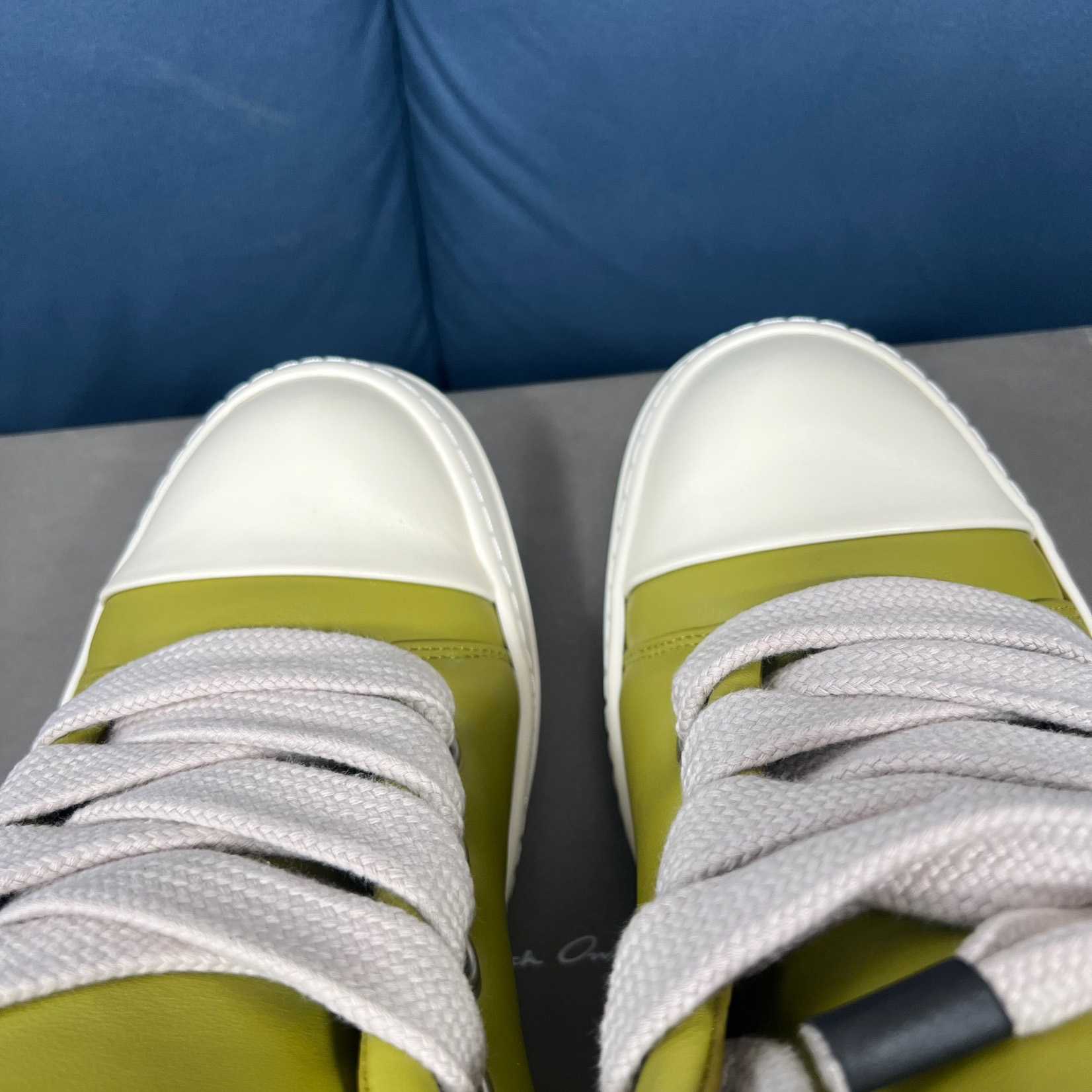 Rick Owens Green Jumbo Lace Padded Low-top Sneakers - PerfectKickZ
