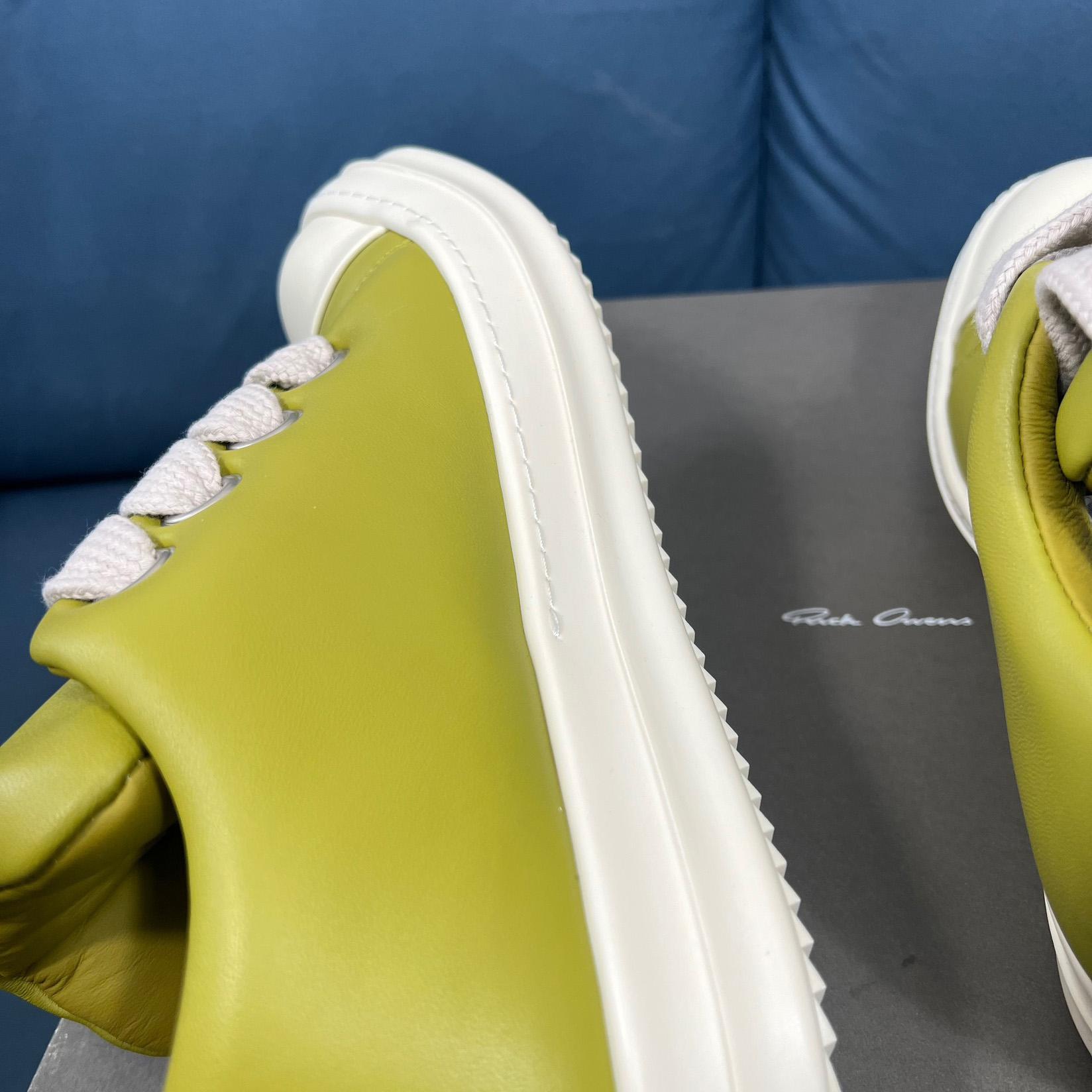 Rick Owens Green Jumbo Lace Padded Low-top Sneakers - PerfectKickZ