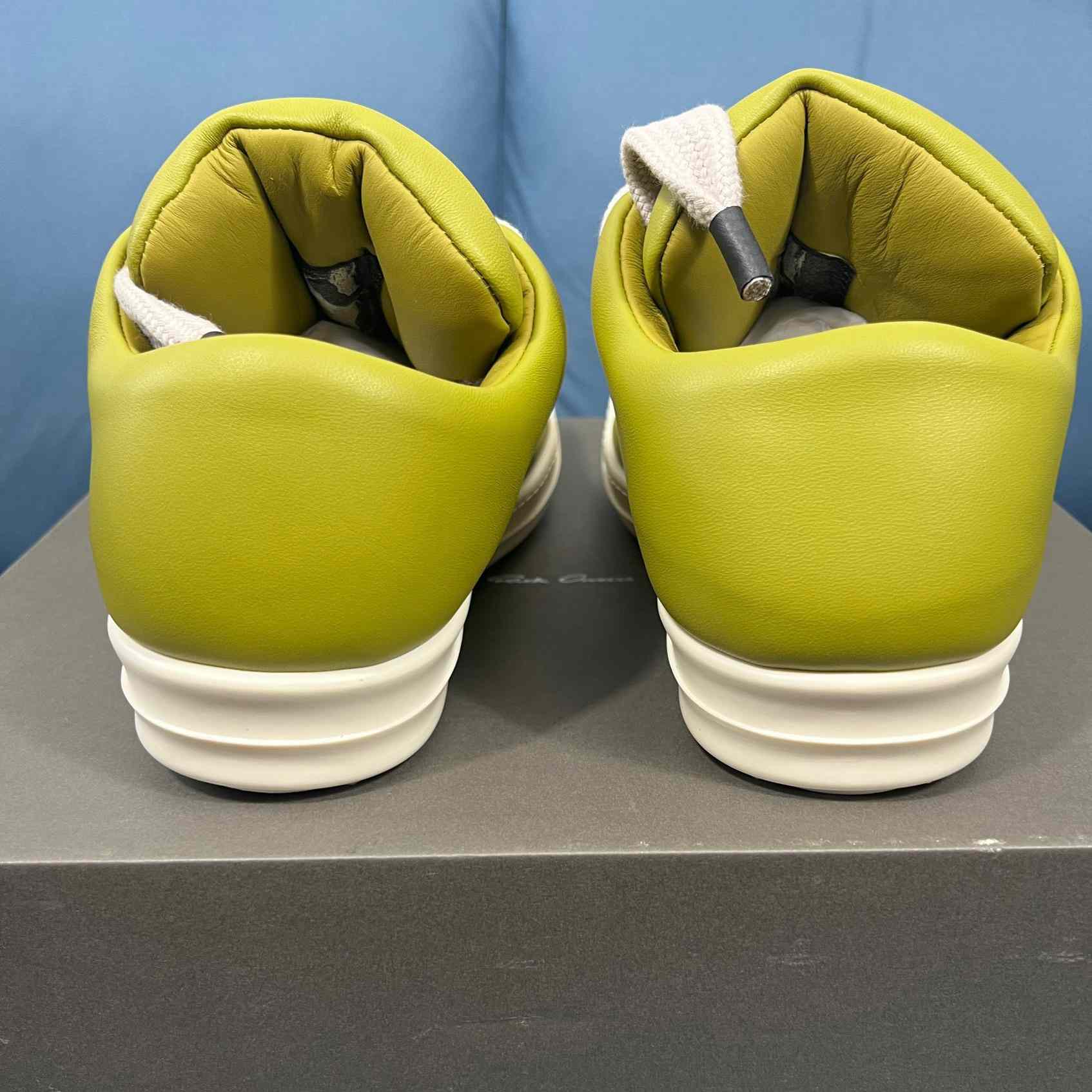 Rick Owens Green Jumbo Lace Padded Low-top Sneakers - PerfectKickZ