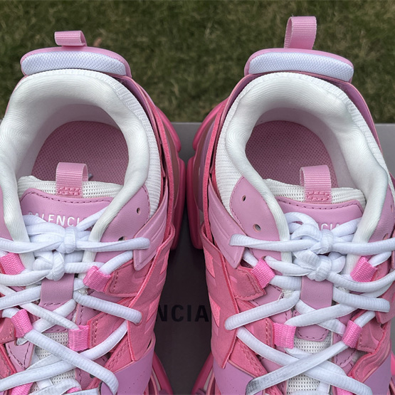 Balenciaga Track Sneaker In Pink Mesh And Suede-like Fabric - PerfectKickZ