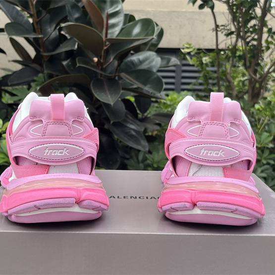 Balenciaga Track Sneaker In Pink Mesh And Suede-like Fabric - PerfectKickZ