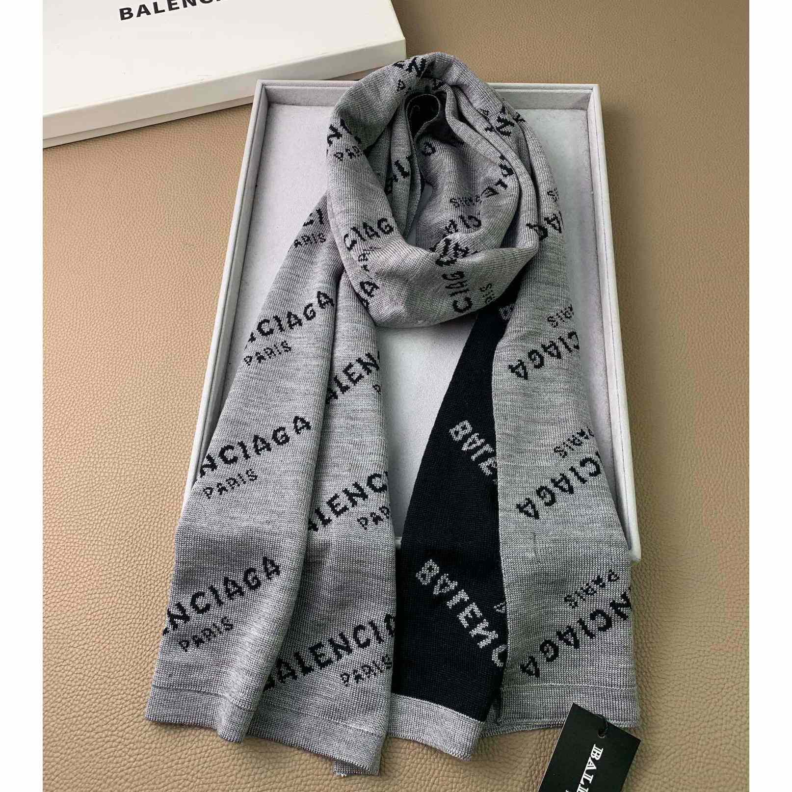 Balenciaga Allover Logo Scarf - PerfectKickZ