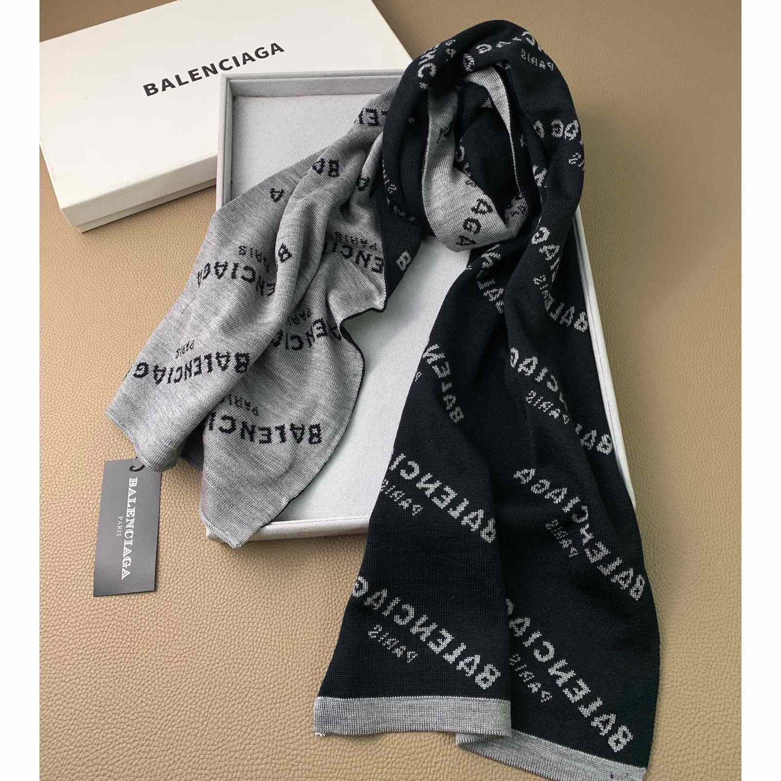 Balenciaga Allover Logo Scarf - PerfectKickZ