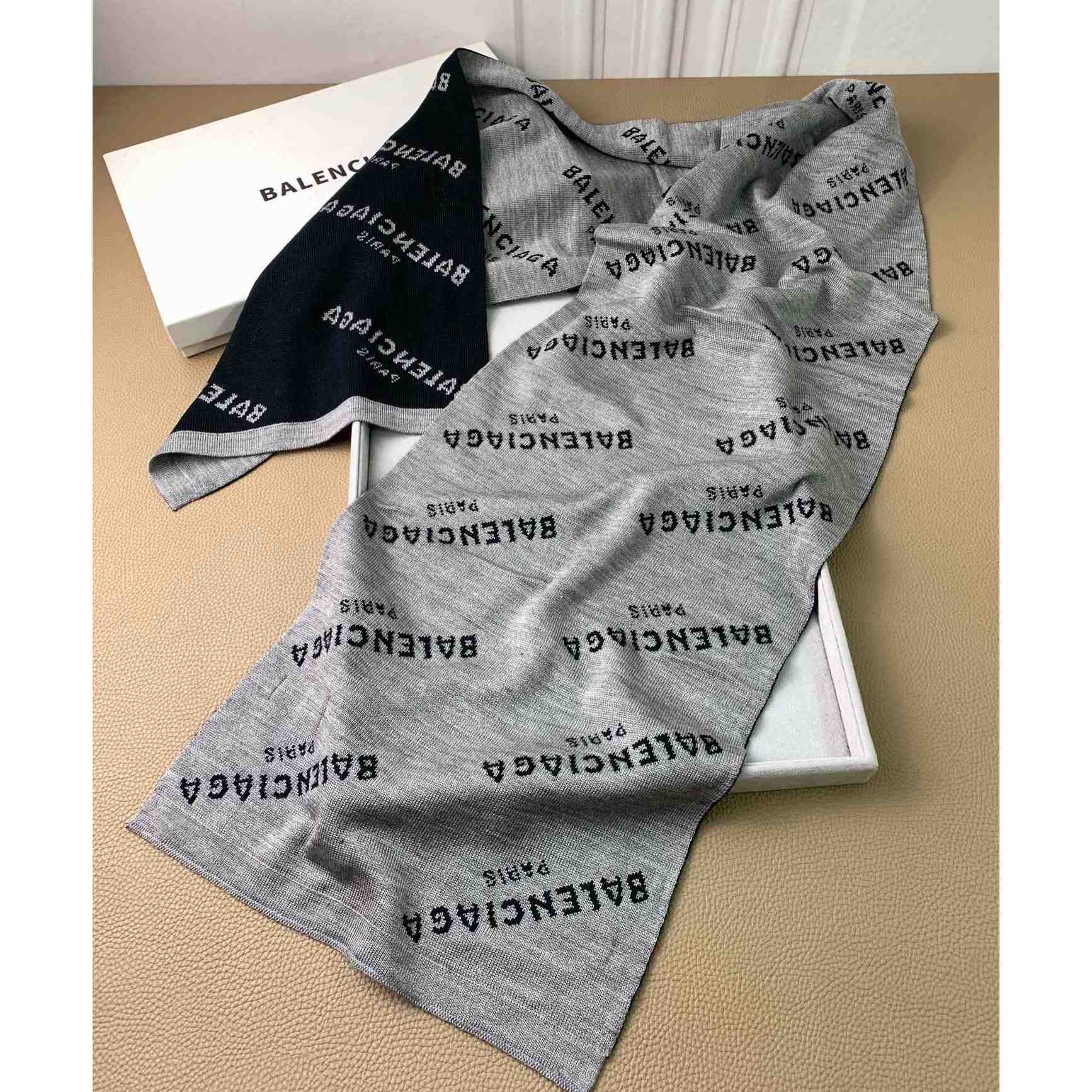 Balenciaga Allover Logo Scarf - PerfectKickZ