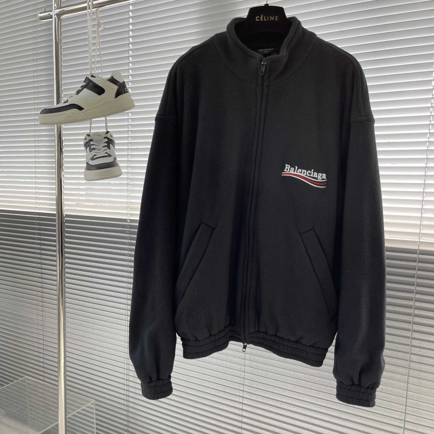 Balenciaga Black Embroidered Jacket - PerfectKickZ