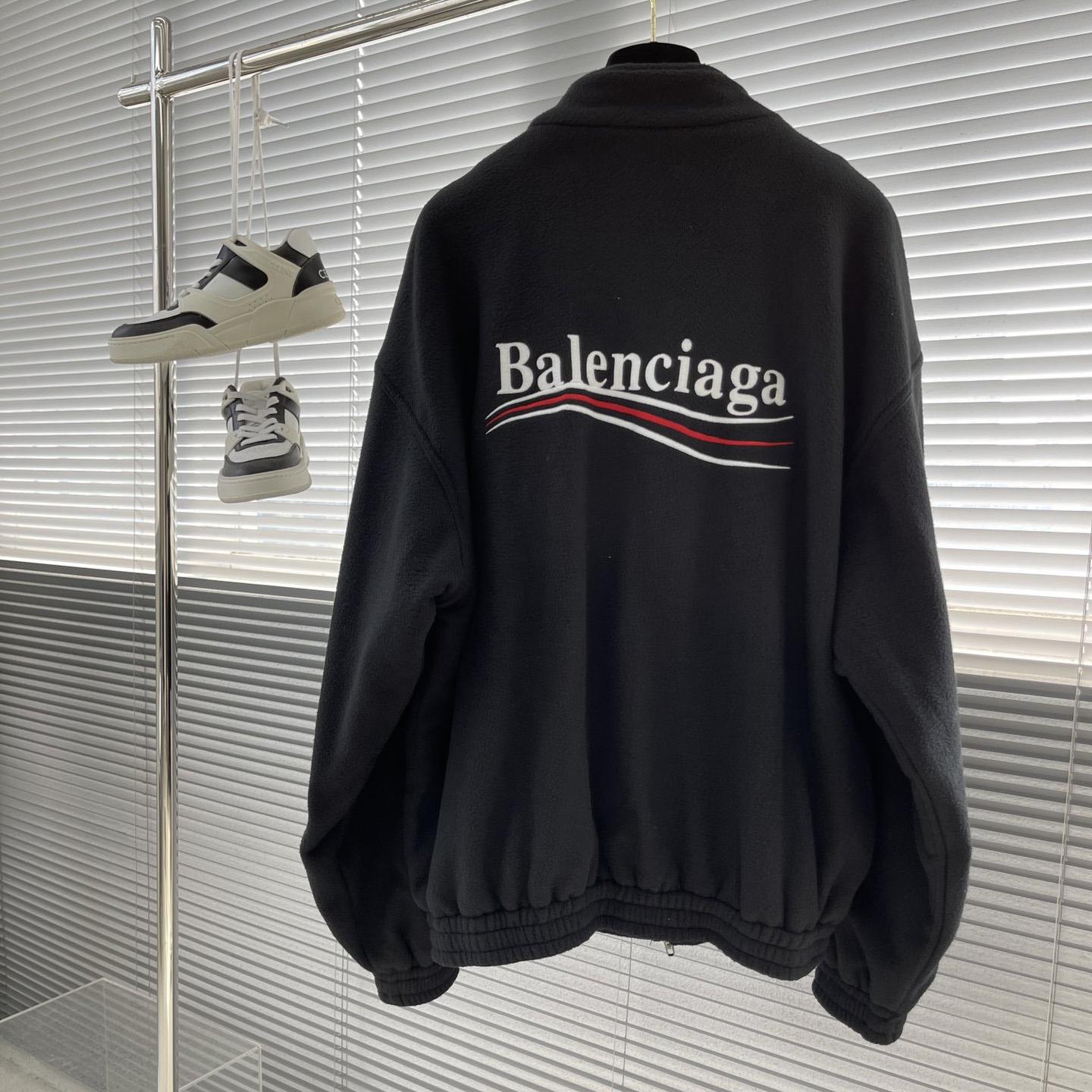 Balenciaga Black Embroidered Jacket - PerfectKickZ