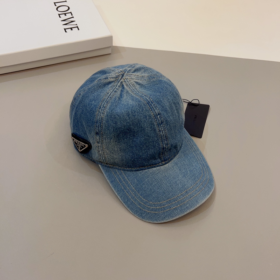 Prada Denim Baseball Cap - PerfectKickZ