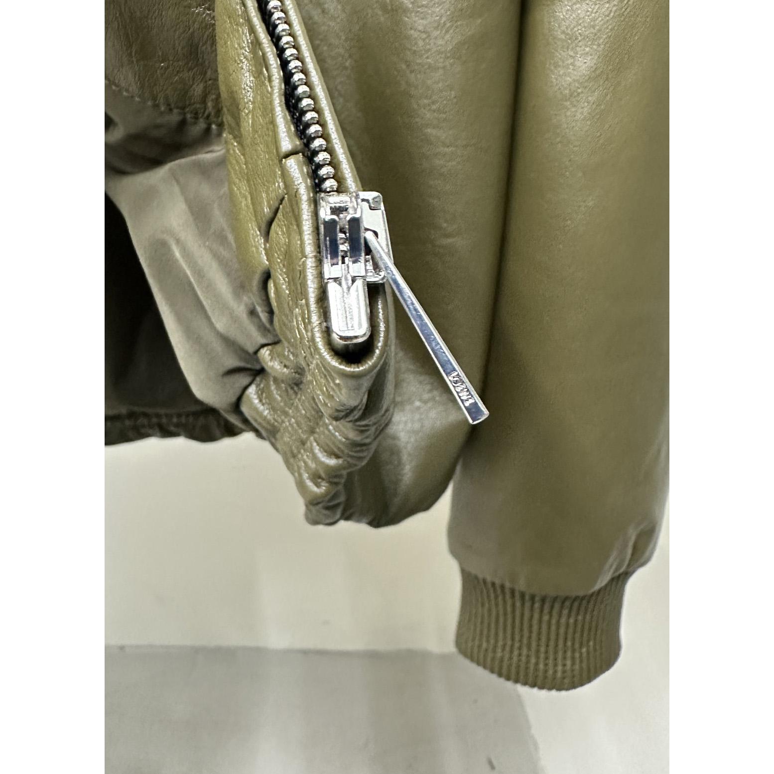 Loewe Zip-up Padded Hoodie In Nappa Lambskin - 