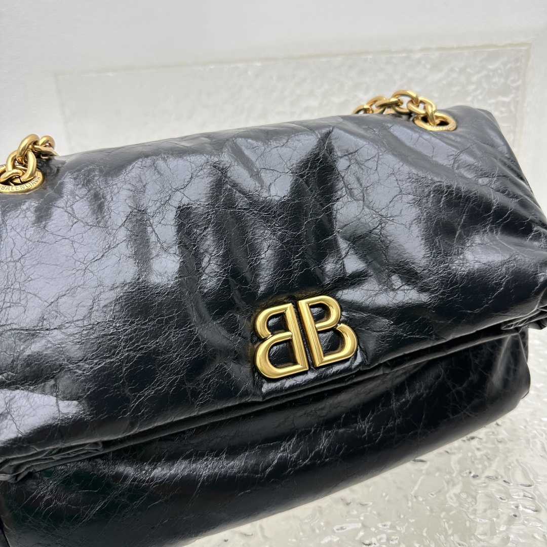 Balenciaga Monaco Small Chain Bag In Black - PerfectKickZ