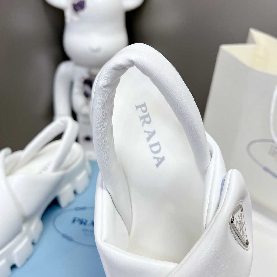 Prada Monolith 55mm Nappa Leather Sandals - PerfectKickZ