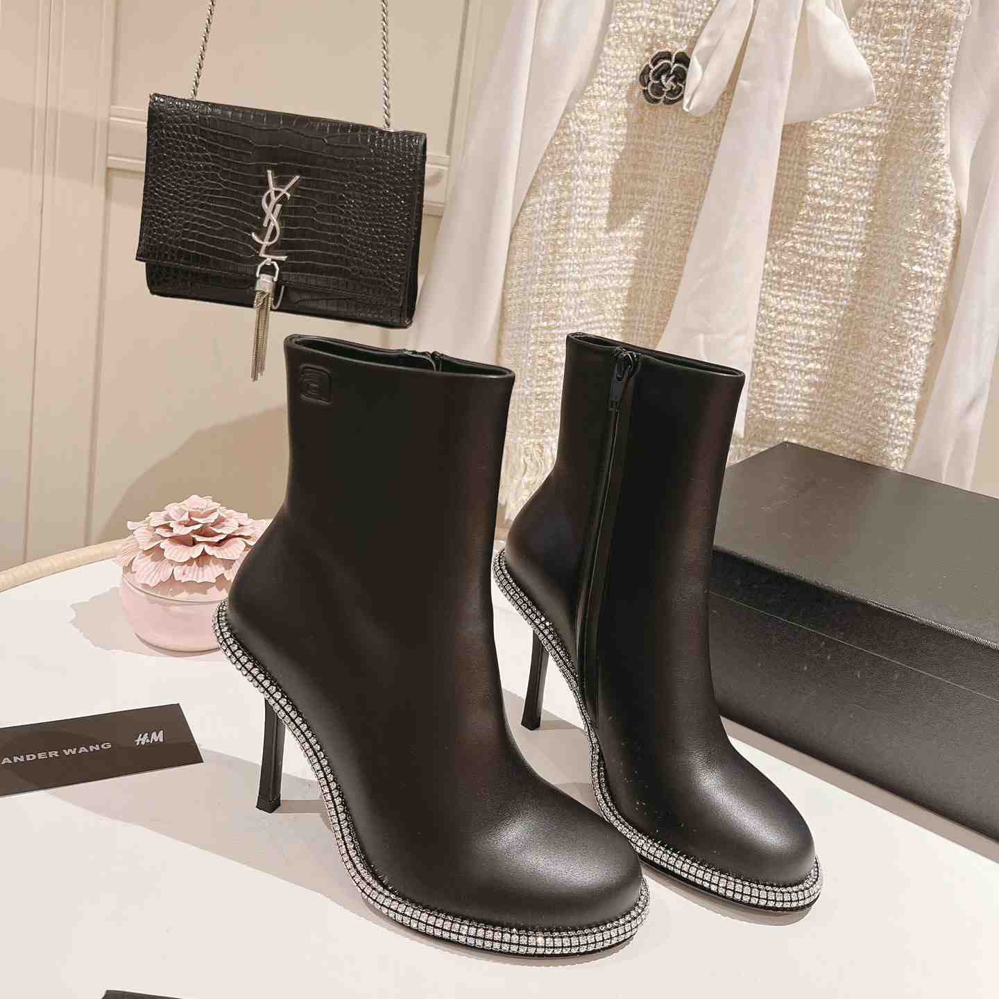 Alexander Wang Nova Round Toe Ankle Boot In Leather - PerfectKickZ