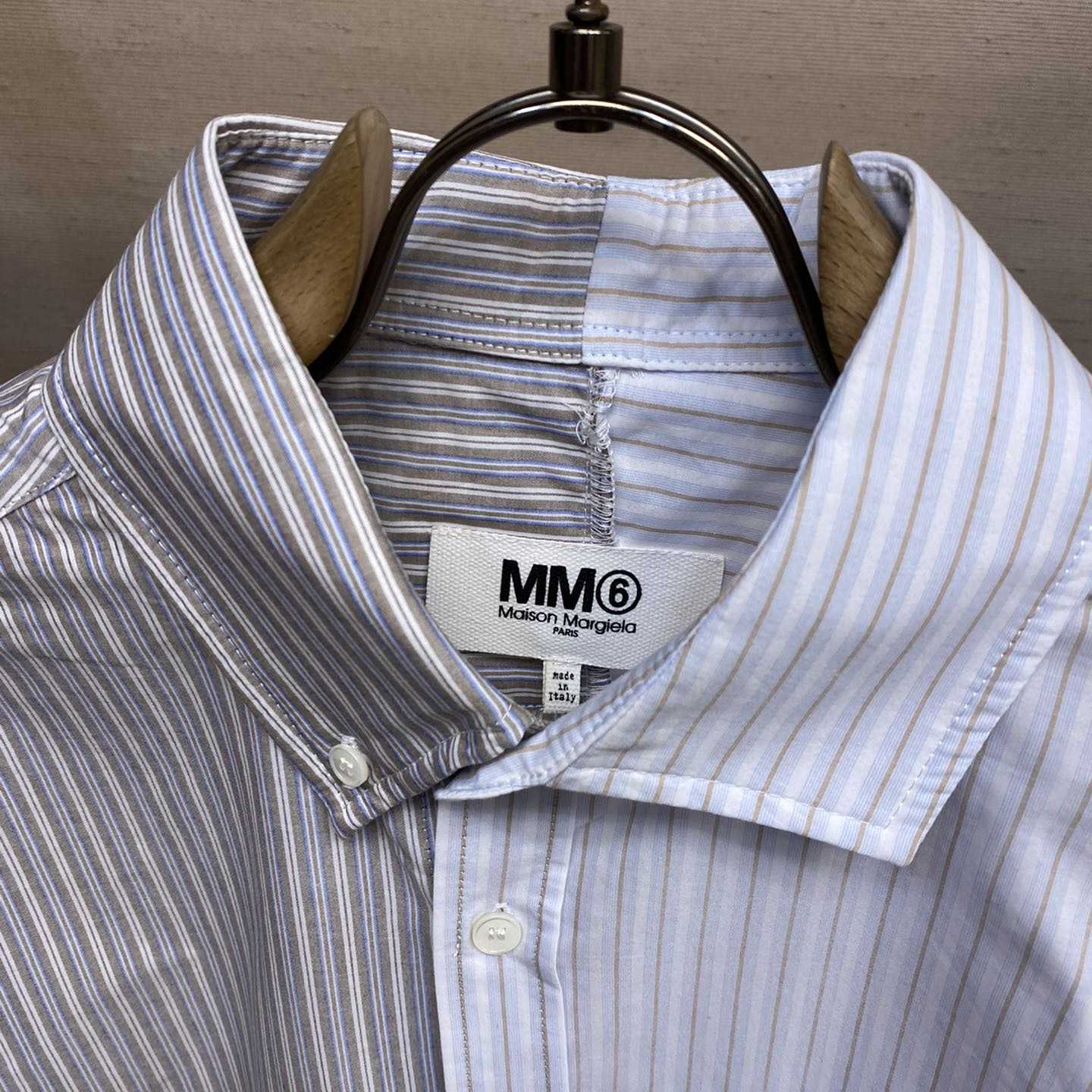 Maison Margiela Logo-print Asymmetric Shirt - PerfectKickZ