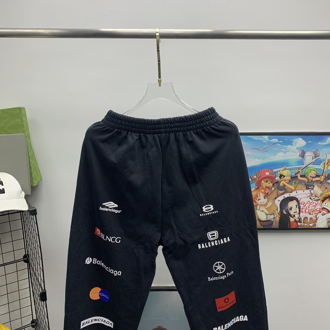 Balenciaga Top League Baggy Sweatpants In Black - PerfectKickZ