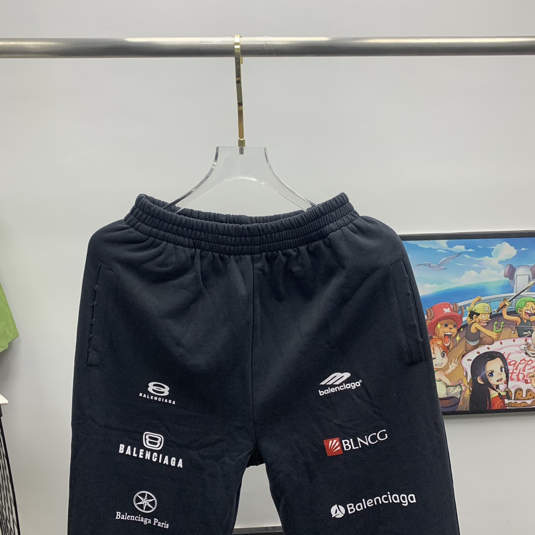 Balenciaga Top League Baggy Sweatpants In Black - PerfectKickZ