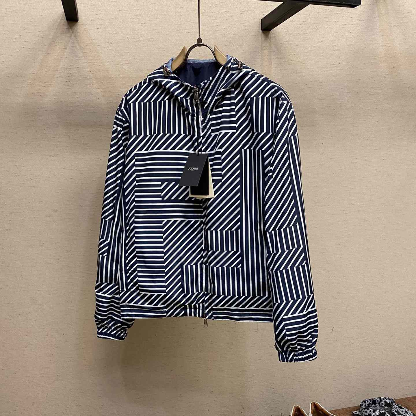 Fendi Blue Tech Fabric Jacket - PerfectKickZ