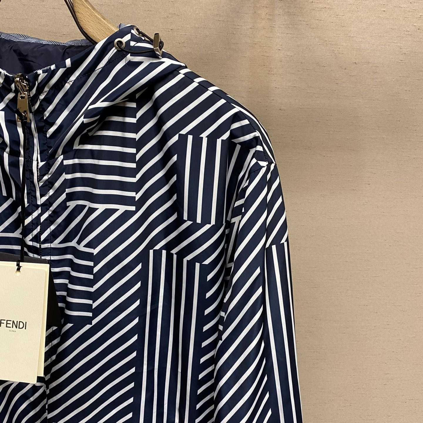 Fendi Blue Tech Fabric Jacket - PerfectKickZ
