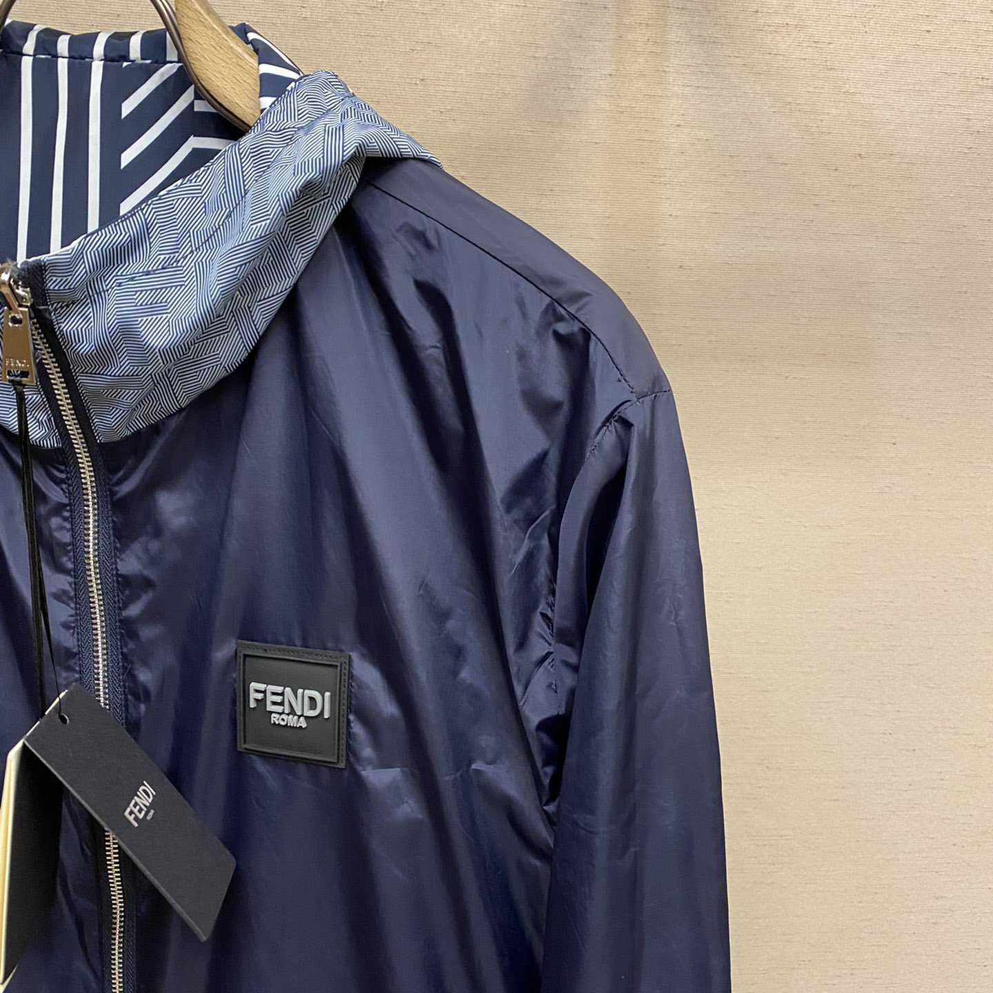 Fendi Blue Tech Fabric Jacket - PerfectKickZ