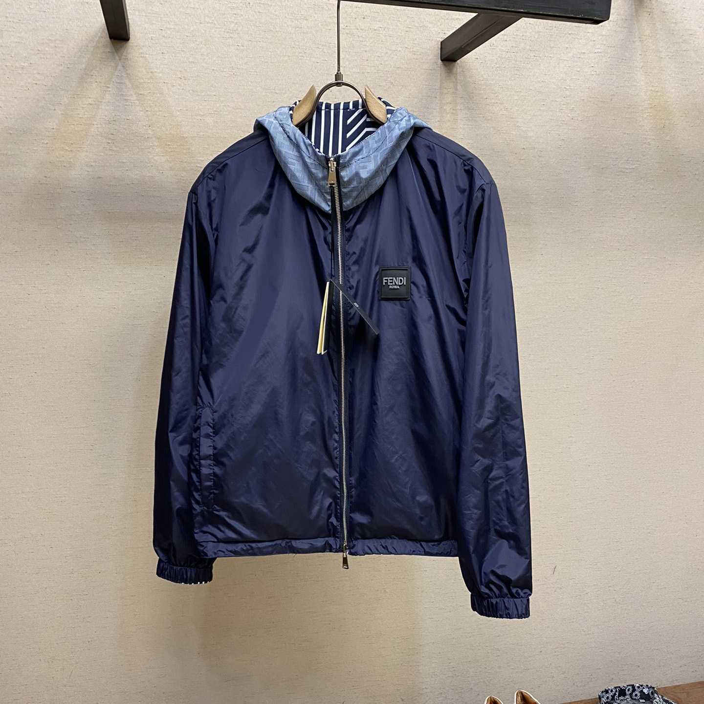 Fendi Blue Tech Fabric Jacket - PerfectKickZ