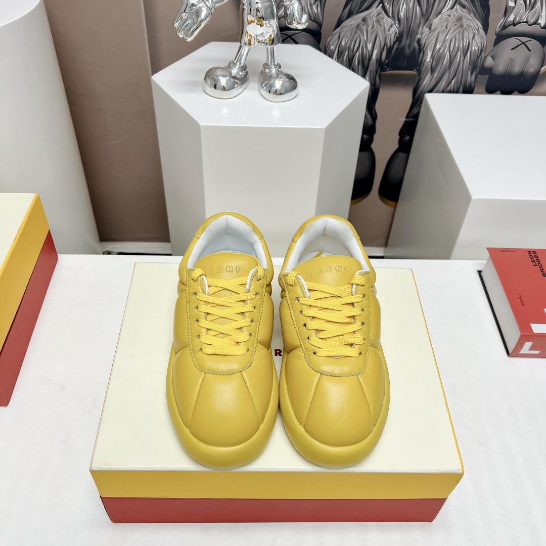 Marni Yellow Leather Bigfoot 2.0 Sneaker - PerfectKickZ